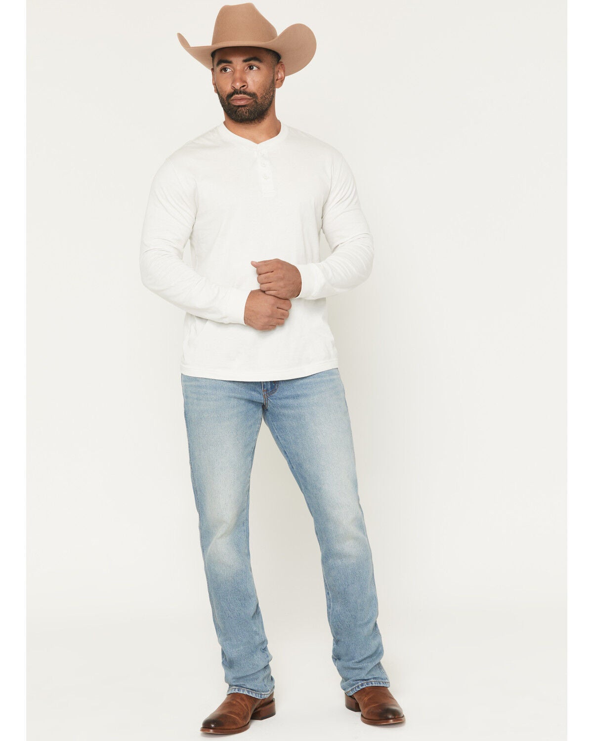 Image #1 - Levi&rsquo;s Men&rsquo;s 537 Running Early Light Wash Western Bootcut Stretch Denim Jeans, Light Wash, hi-res