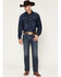 Image #1 - Cinch Men's White Label Dark Stonewash Relaxed Straight Performance Stretch Denim Jeans, Dark Wash, hi-res