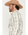 Image #2 - Panhandle Slim Men's Ikat Striped Print Long Sleeve Snap Western Shirt, Cream, hi-res