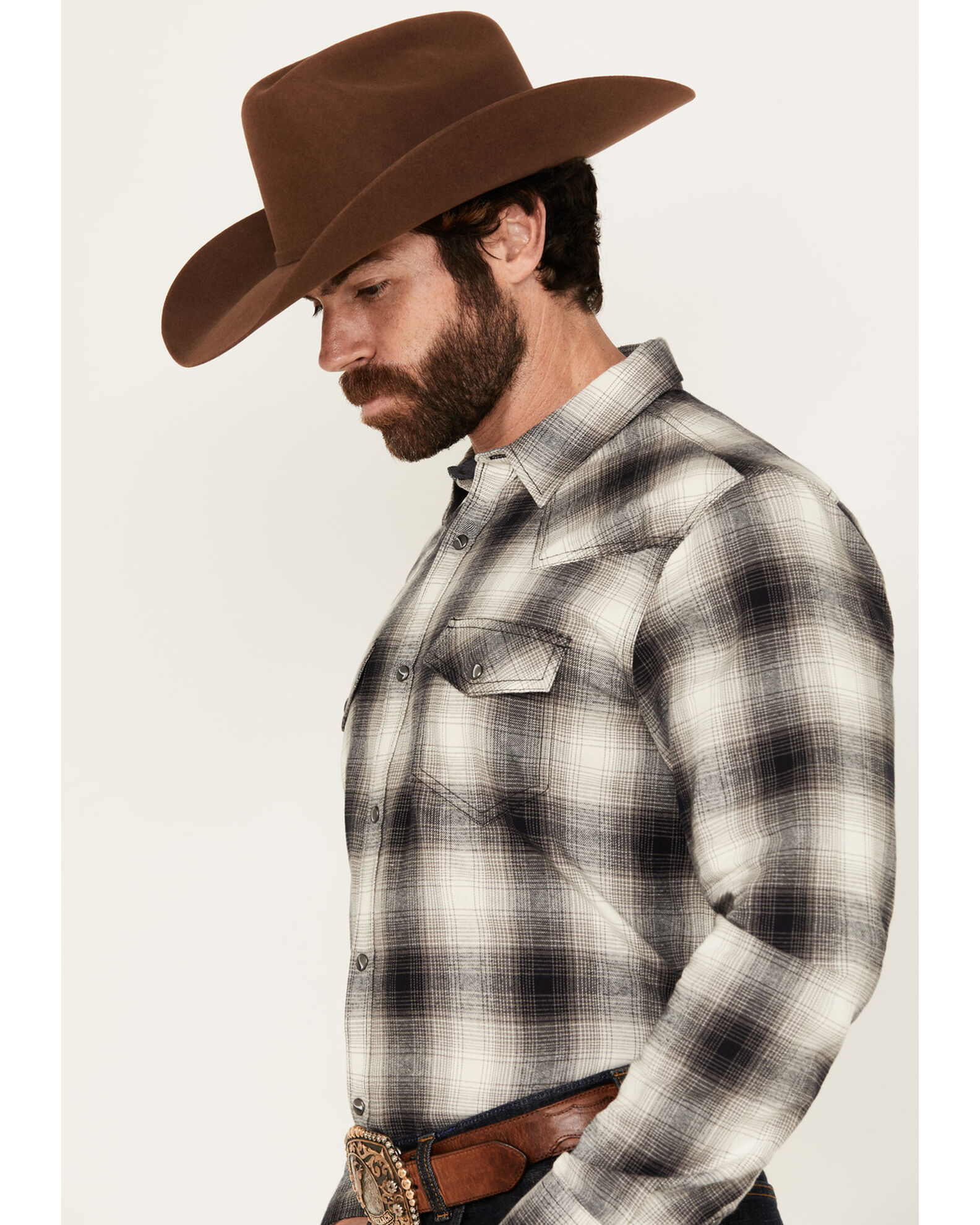 Cody James Men's Concho Plaid Print Long Sleeve Snap Western Shirt - Big -  Country Outfitter