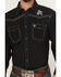 Image #3 - Cowboy Hardware Men's Boot Barn Exclusive Mexico Flag And Bull Long Sleeve Snap Stretch Western Shirt, Black, hi-res