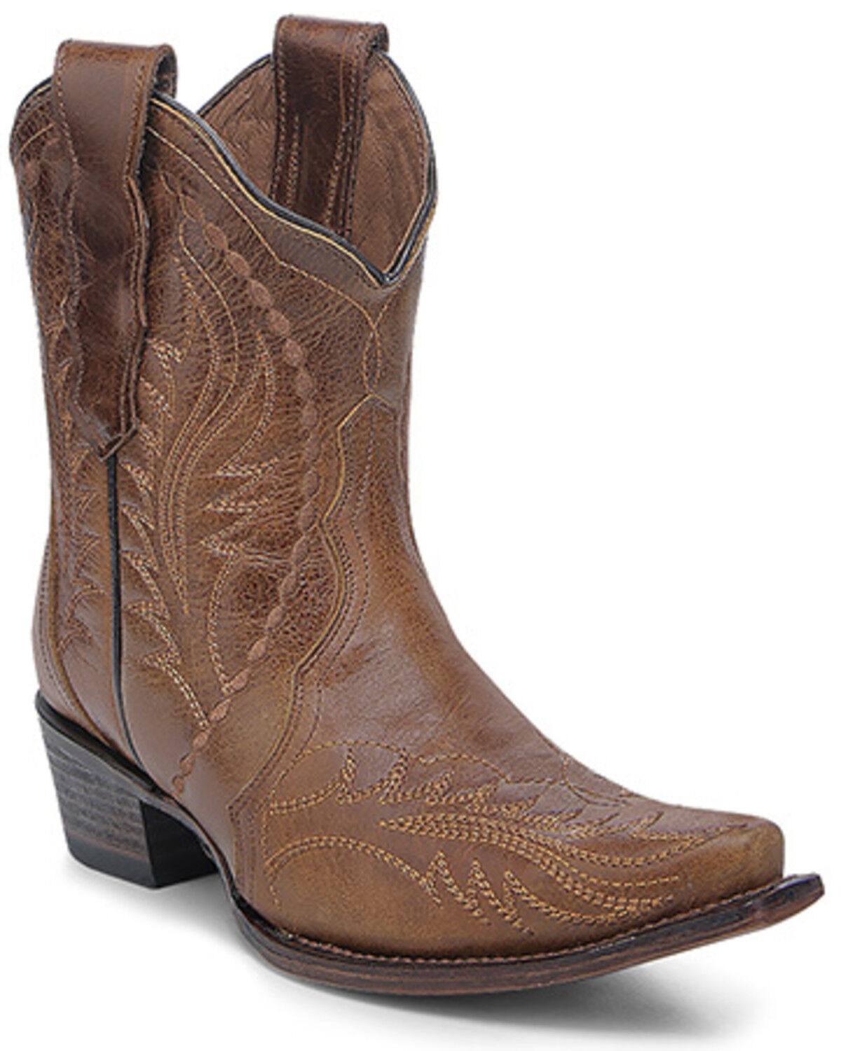 Image #1 - Circle G Women's Western Booties - Snip Toe, Dark Blue, hi-res