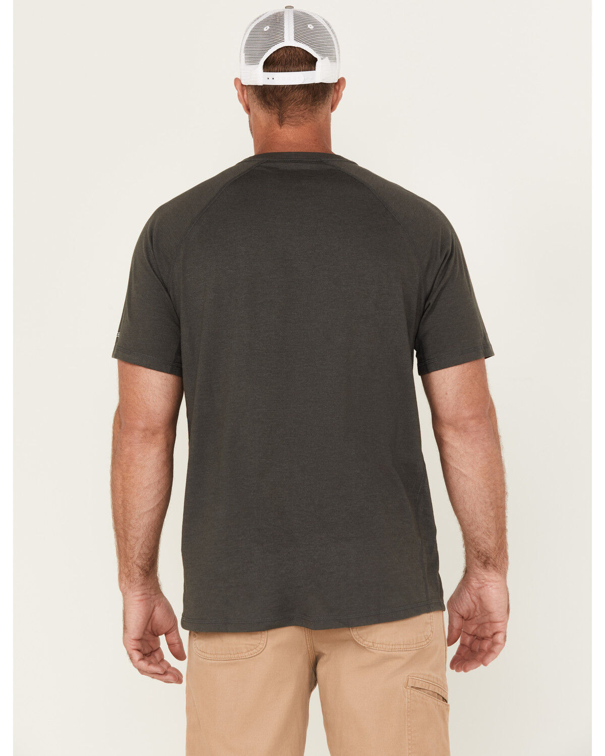 Image #4 - Carhartt Men's Force Relaxed Midweight Logo Pocket Work T-Shirt, Grey, hi-res