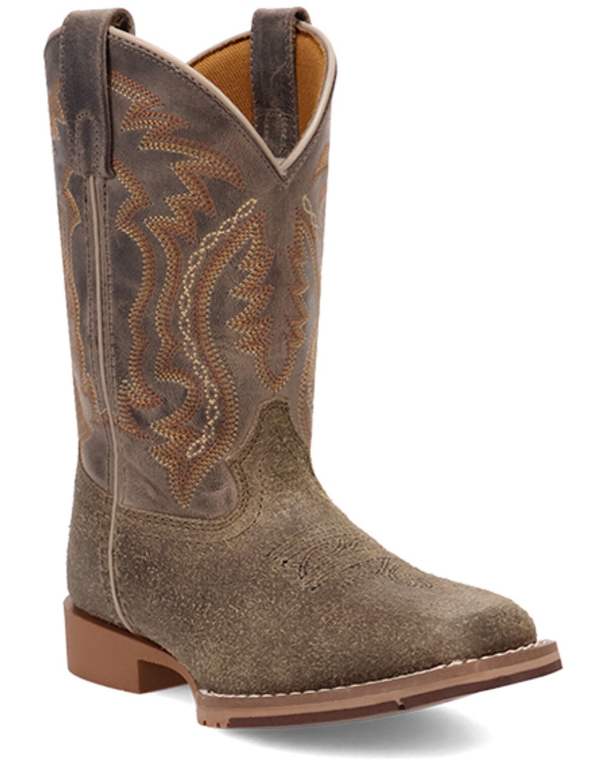 Dan Post Little Boys' Beasley Western Boots - Broad Square Toe, Grey, hi-res
