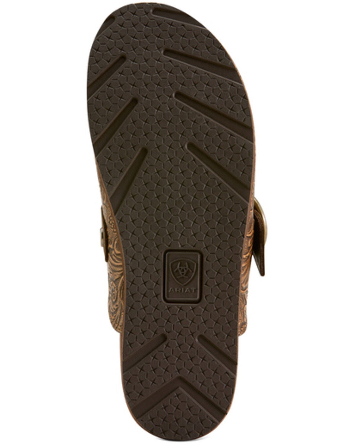 Image #5 - Ariat Women's Floral Embossed Country Mules, Brown, hi-res