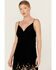 Image #2 - Beyond The Radar Women's Velour Printed Midi Dress, Black, hi-res
