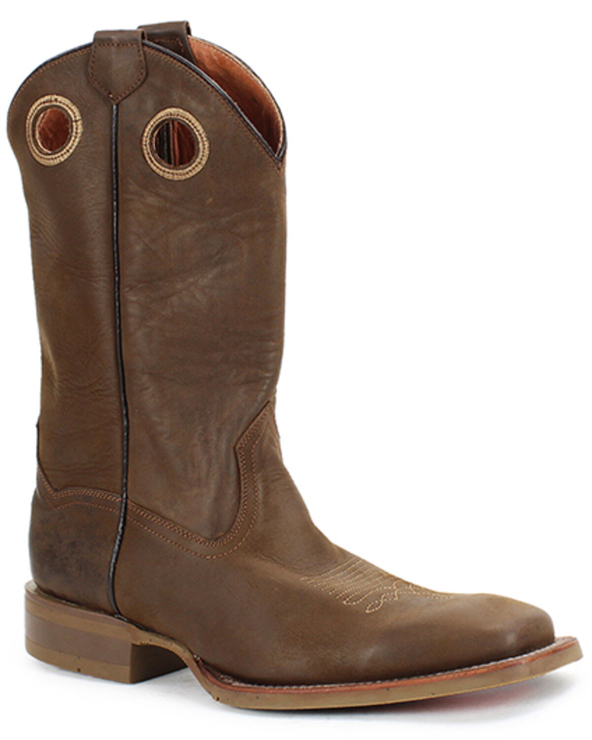 Image #1 - Roan by Bed Stu Men's Satire Western Boots - Broad Square Toe, Tan, hi-res