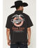 Image #1 - Miller Men's Boot Barn Exclusive Miller High Life Short Sleeve Button-Down Shirt, Black, hi-res