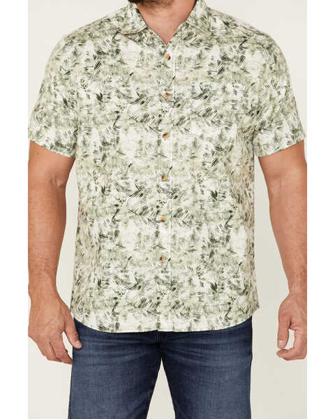 Image #3 - North River Men's Floral Print Short Sleeve Button Down Western Shirt , Green, hi-res