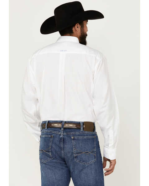 Image #4 - Ariat Men's Winkle Free  Long Sleeve Button-Down Western Shirt , White, hi-res