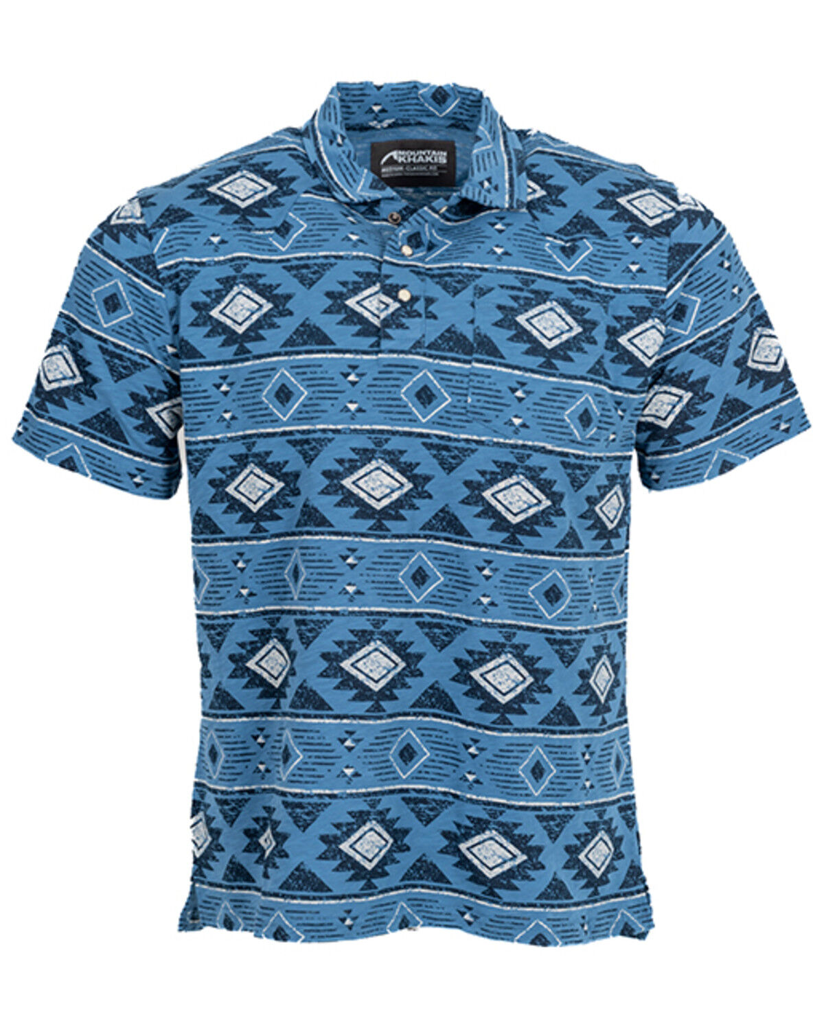 Image #1 - Mountain Khakis Men's Ranger Printed Polo, Blue, hi-res