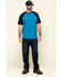 Hawx Men's Teal Midland Short Sleeve Baseball Work T-Shirt , Teal, hi-res