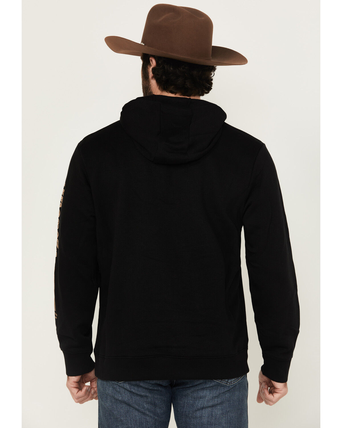 Image #4 - Wrangler Men's Logo Graphic Hooded Sweatshirt, Black, hi-res