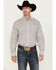 Image #1 - Cinch Men's Geo Print Long Sleeve Button-Down Stretch Western Shirt, White, hi-res