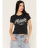 Image #1 - Blue Life Women's Nashville Music Short Sleeve Graphic Tee, Black, hi-res