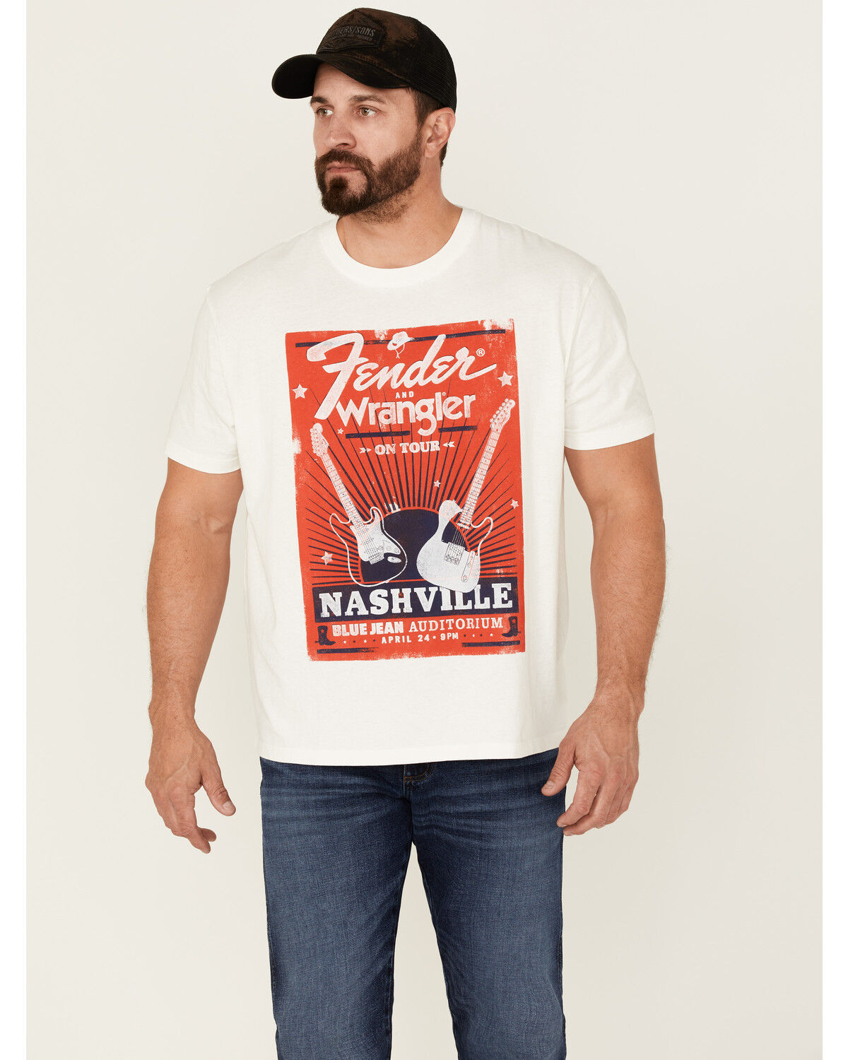 Wrangler X Fender Men's On Tour Nashville Vintage Graphic T