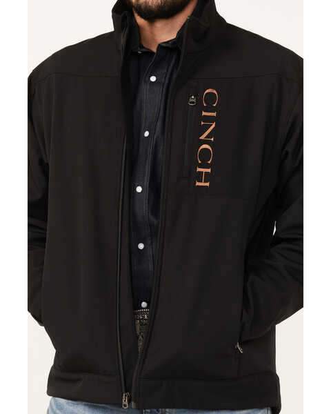 Image #3 - Cinch Men's Bonded Softshell Jacket, Black, hi-res