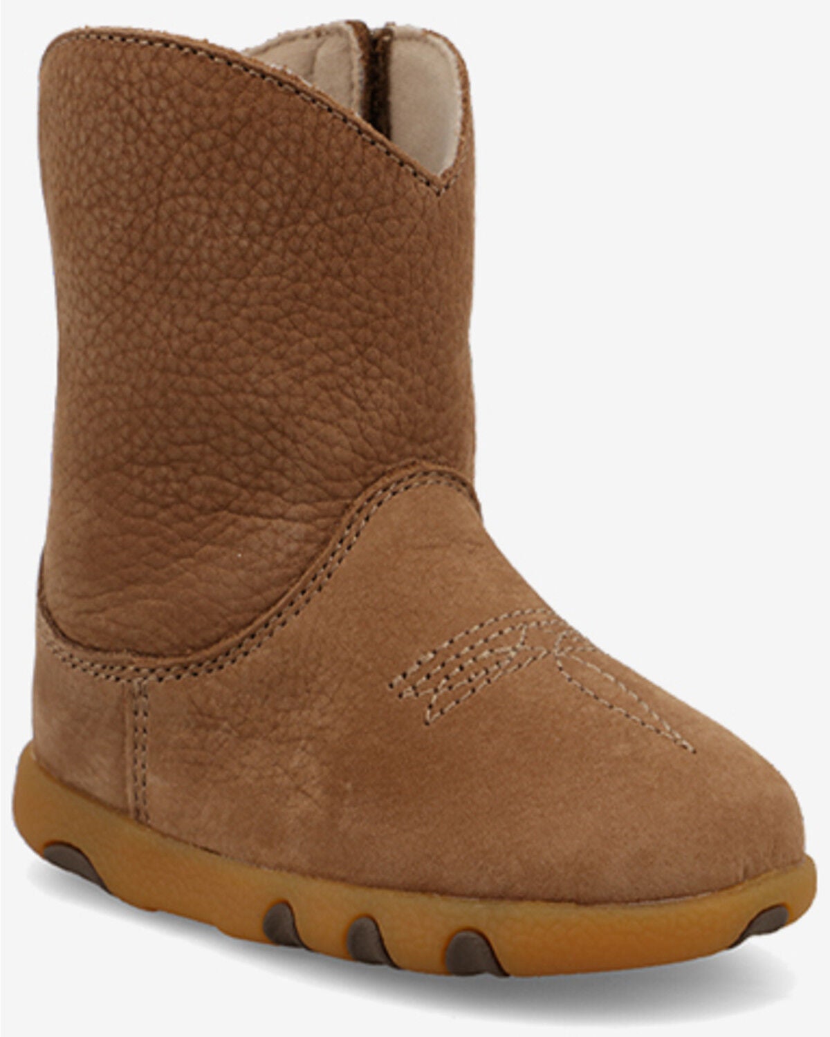 Twisted X Toddler Kid's Driving Moc Boots - Round Toe, Camel, hi-res