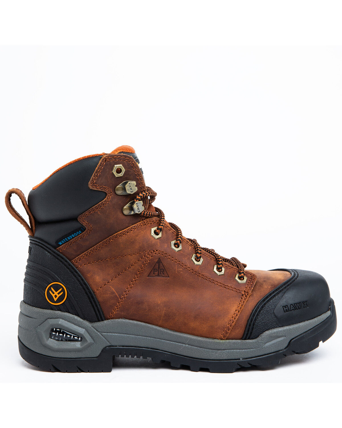 Image #2 - Hawx Men's 6" Lace-To-Toe Work Boots - Soft Toe, Rust Copper, hi-res