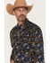 Image #2 - Cody James Men's Thornbush Paisley Print Long Sleeve Snap Western Shirt - Tall, Black, hi-res