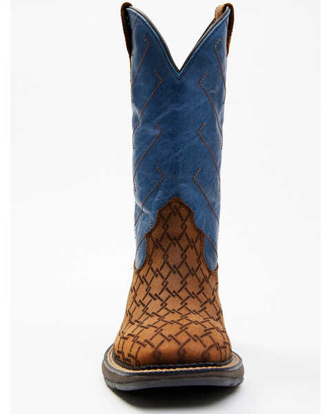 Image #4 - Brothers and Sons Men's Lite Performance Western Boots - Broad Square Toe, Blue, hi-res