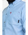 Image #3 - Ariat Men's FR Solid Durastretch Long Sleeve Work Shirt - Tall, Blue, hi-res