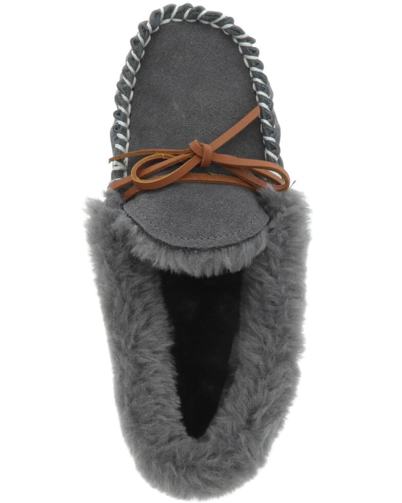 Lamo Footwear Women's Mila Charcoal Slippers - Moc Toe, Charcoal, hi-res