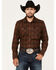 Pendleton Men's Canyon Ombre Plaid Snap Western Flannel Shirt , Brown, hi-res