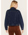 Image #4 - Wrangler Women's Flannel Lined Medium Wash Pleated Denim Jacket, Blue, hi-res