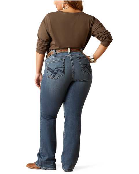 Image #3 - Ariat Women's R.E.A.L. Medium Wash Perfect Rise Phoebe Stretch Bootcut Jeans - Plus, Medium Wash, hi-res