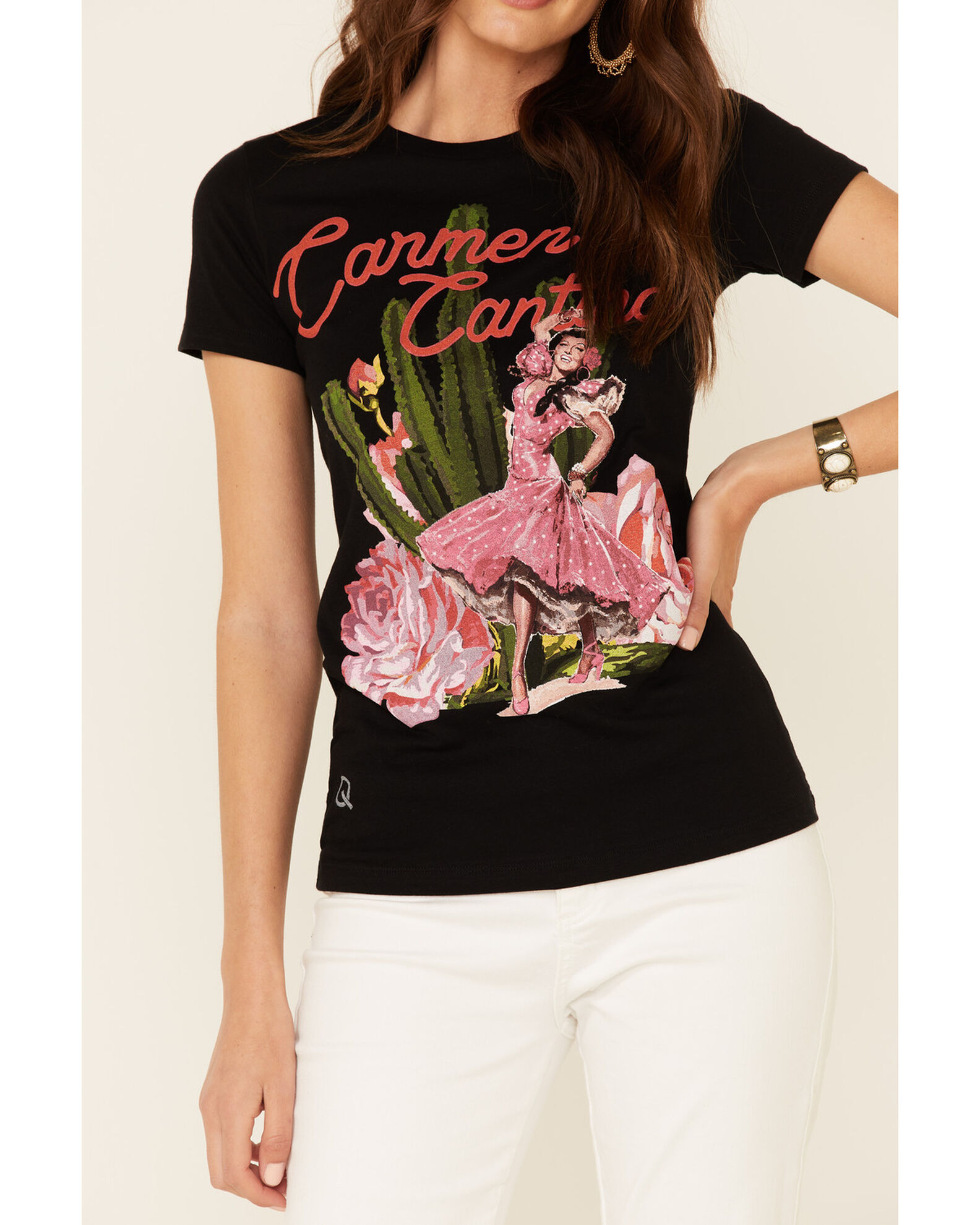 Image #3 - Rodeo Quincy Women's Carmen Cantina Graphic Short Sleeve Tee, Black, hi-res