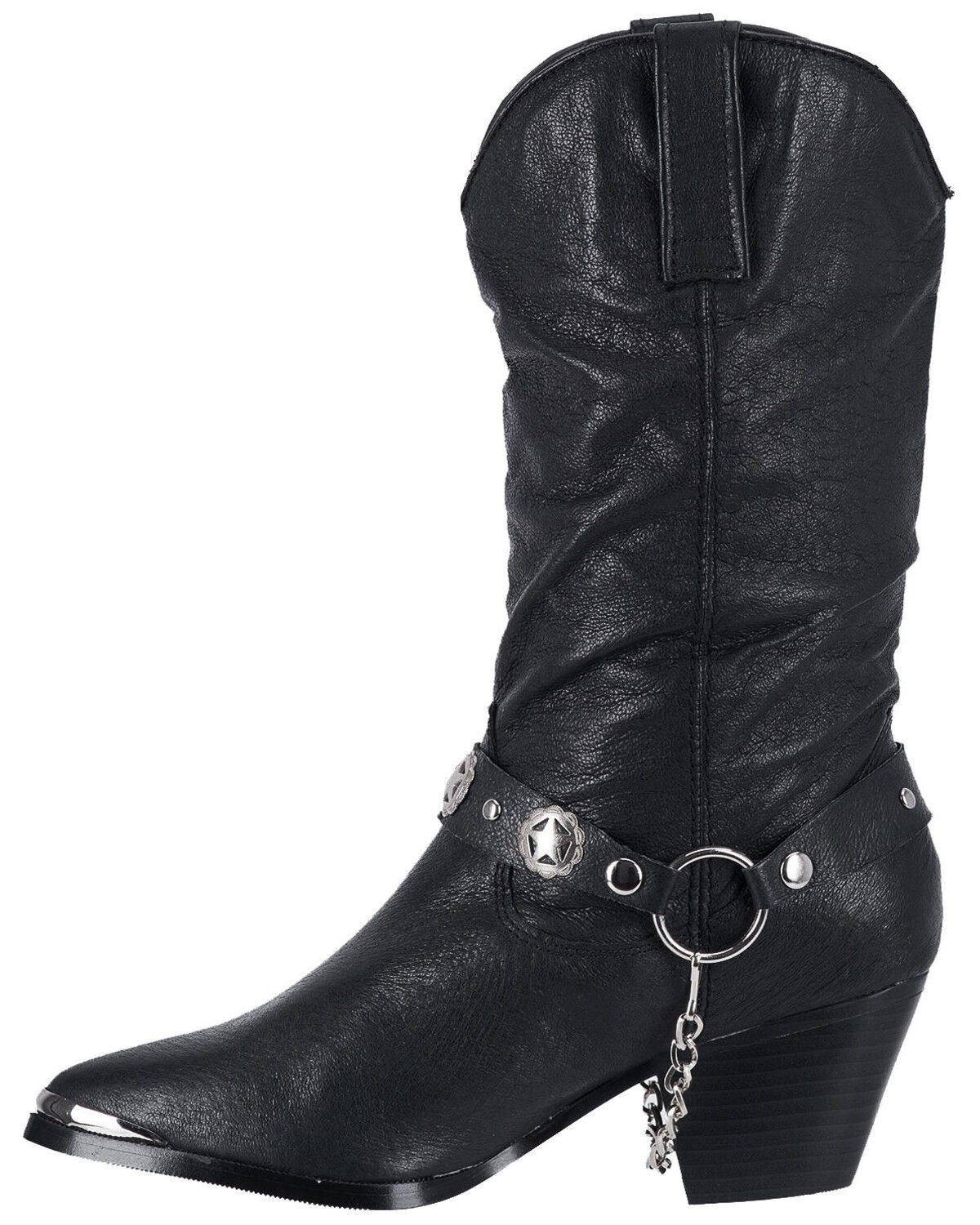 Image #3 - Dingo Women's Supple Pigskin Western Boots - Round Toe, Black, hi-res
