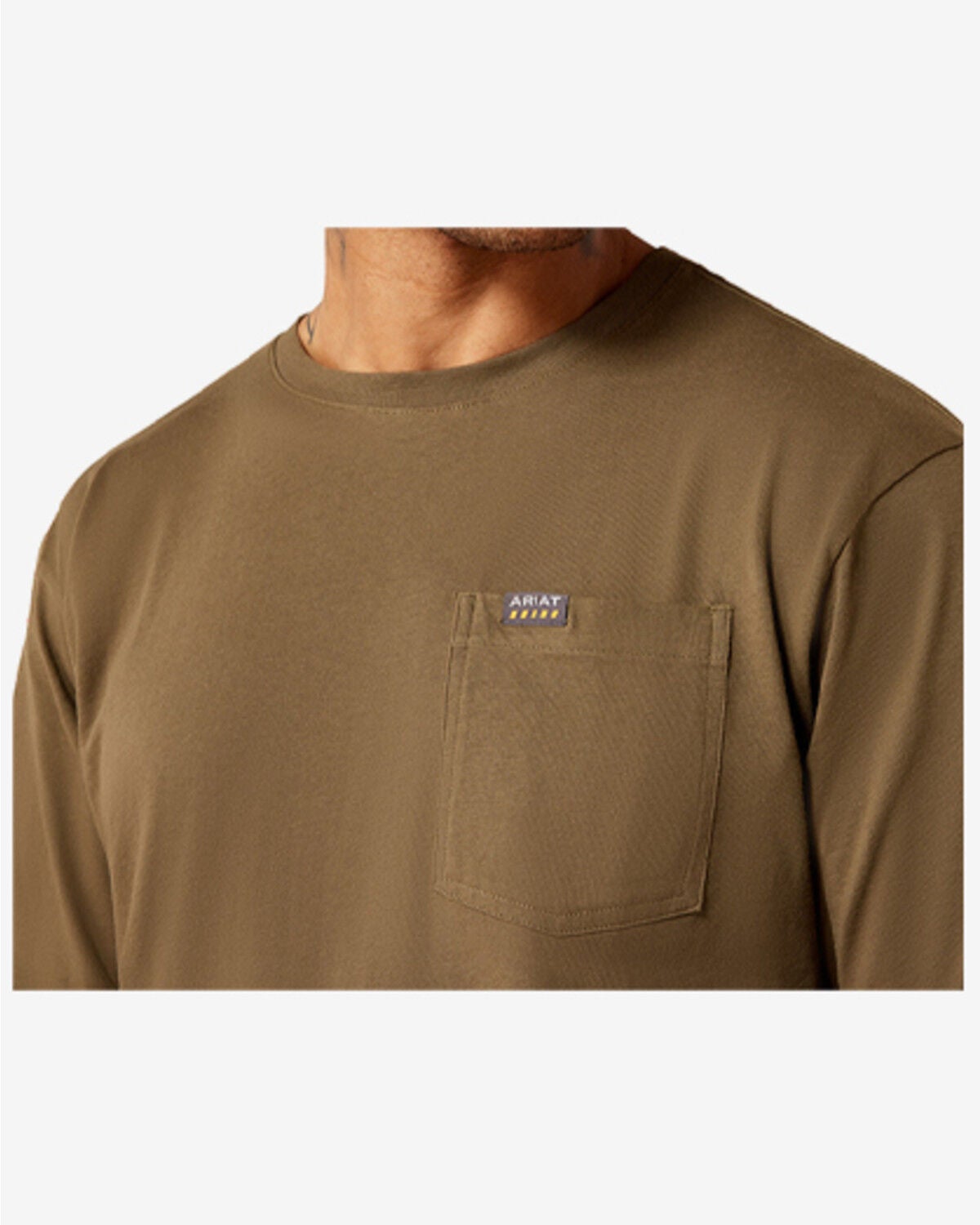Image #4 - Ariat Men's Cotton Strong &trade; Hardhead Long Sleeve Graphic Work T-Shirt, Green, hi-res