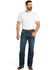 Image #1 - Ariat Men's M4 Ford Bragg Dark Stretch Relaxed Bootcut Jeans, Blue, hi-res