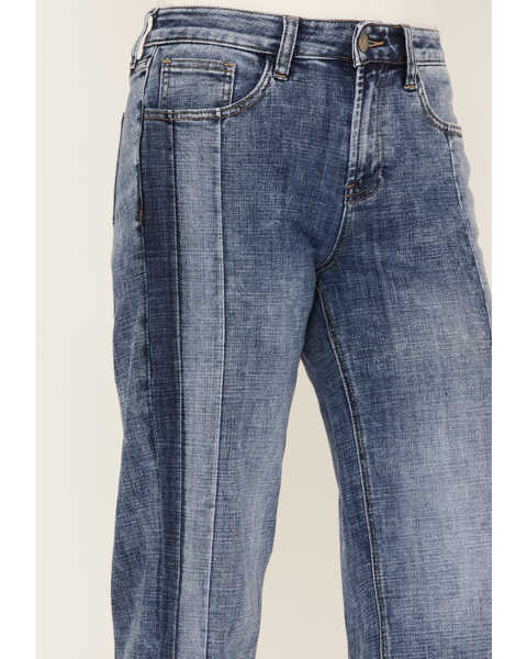 Image #2 - Billy T Women's Medium Wash Mid Rise Wide Flare Jeans, Blue, hi-res