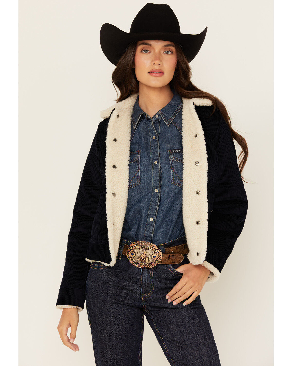 Image #1 - Shyanne Women's Reversible Snap Front Jacket, Indigo, hi-res