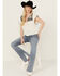 Image #1 - Free People Women's Ribbed Short Sleeve Embroidered Shirt, White, hi-res