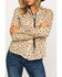 Stetson Women's Brown Leopard Print Button Down Top, Brown, hi-res