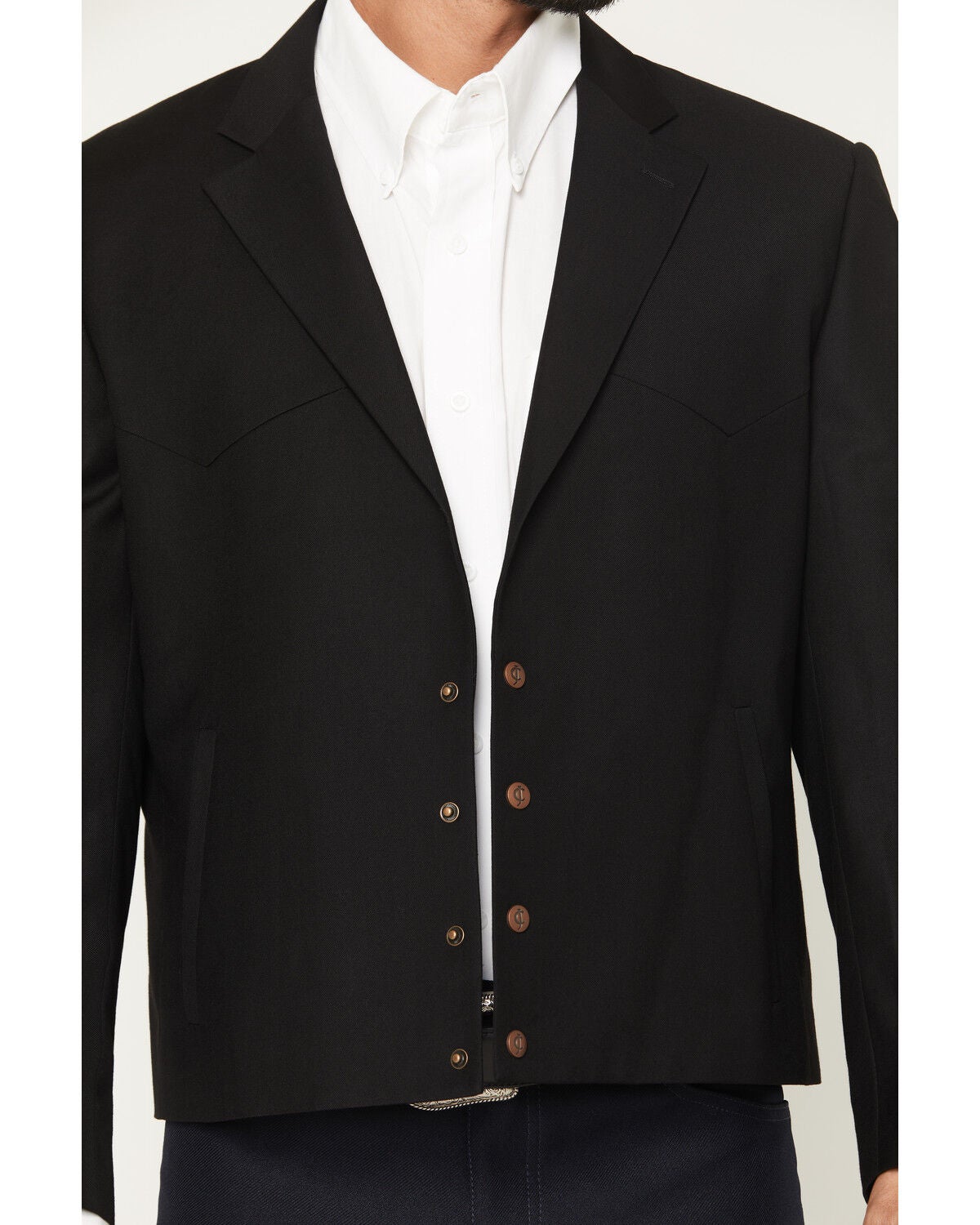 Image #3 - Cody James Black 1978&reg; Men's Solid Snap Cropped Sportcoat, Black, hi-res