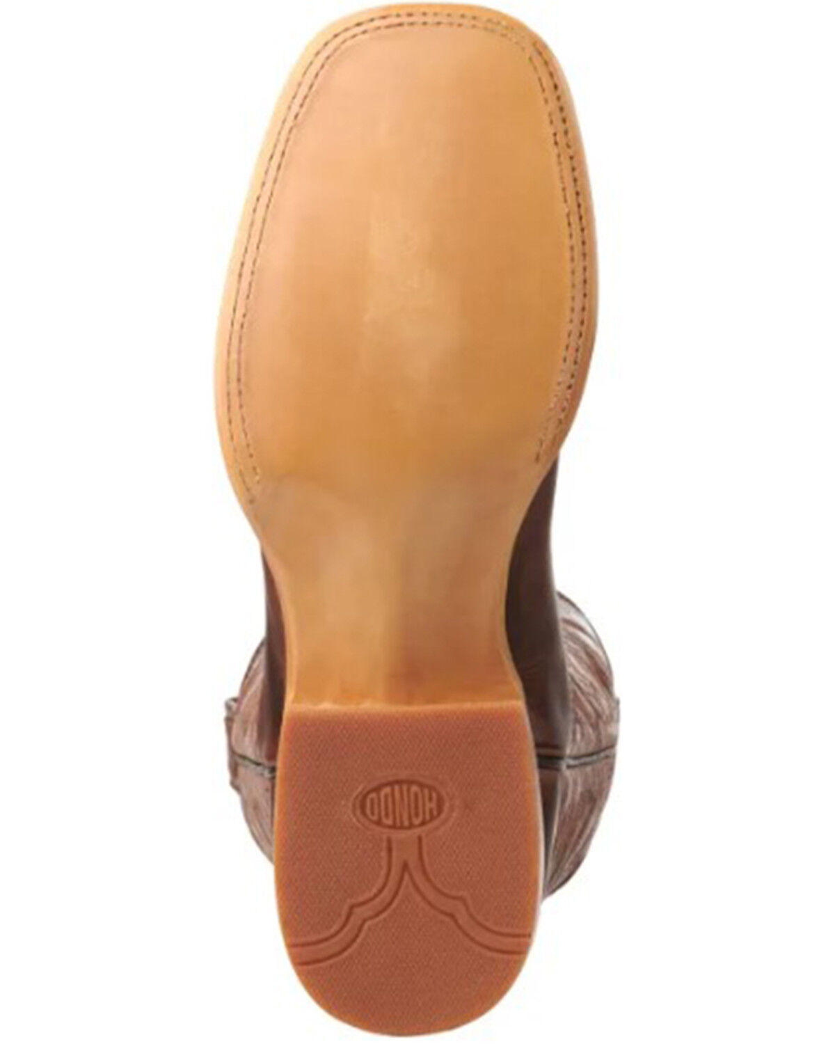 Image #7 - Hondo Boots Men's Cowhide Western Boots - Broad Square Toe, Brown, hi-res