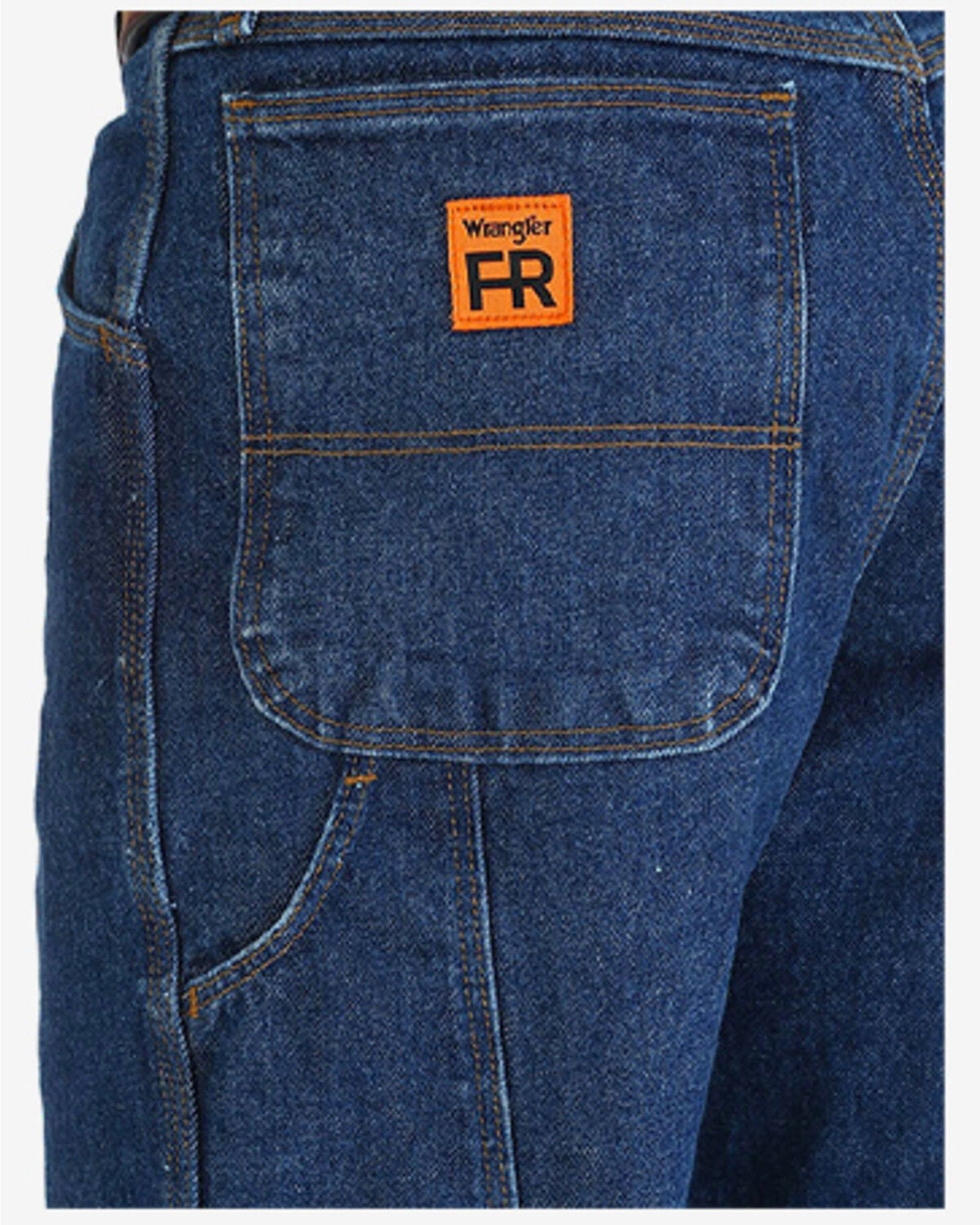 Image #4 - Wrangler Men's FR Medium Wash Denim Carpenter Jeans, Indigo, hi-res
