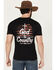 Image #1 - Cowboy Hardware Men's God And Country Short Sleeve Graphic T-Shirt, Black, hi-res