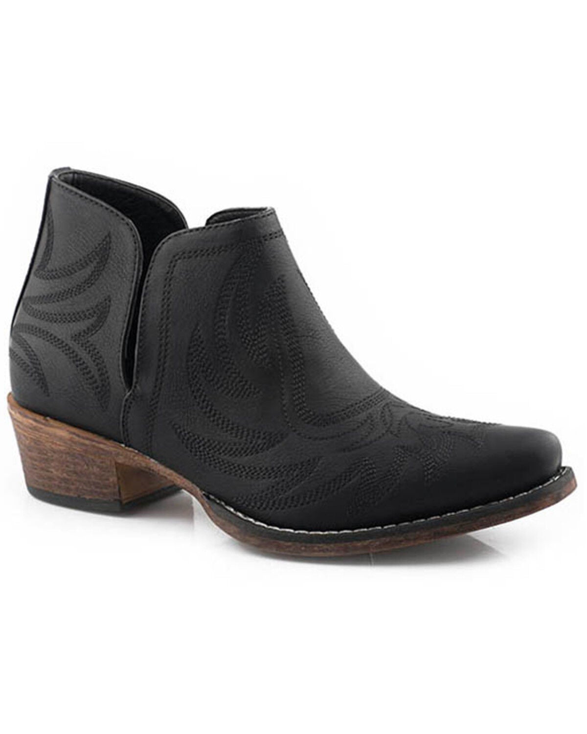 Roper Women's Ava Western Booties - Snip Toe, Black, hi-res