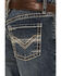 Image #4 - Rock & Roll Denim Boys' Medium Wash Two-Toned Stitch Bootcut Denim Jeans, Blue, hi-res