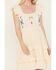 Image #3 - Miss Me Women's Floral Crochet Flutter Sleeveless Tier Mini Dress, Natural, hi-res