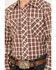 Image #3 - Roper Boys' Plaid Print Cowboy Embroidery Long Sleeve Pearl Snap Western Shirt, Burgundy, hi-res