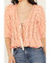 Image #3 - Free People Women's Yesterday Cardigan, Peach, hi-res