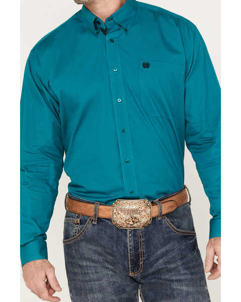 Image #3 - Cinch Men's Solid Button Down Long Sleeve Western Shirt, , hi-res