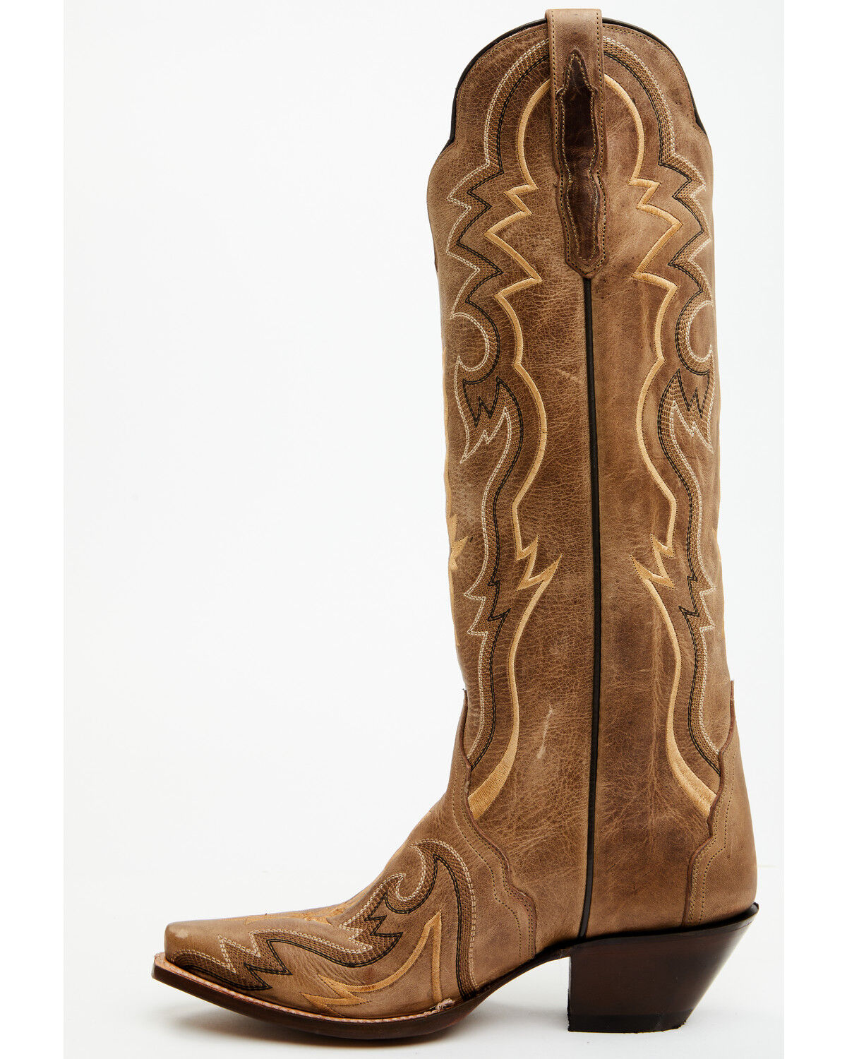 Image #3 - Dan Post Women's Triad Silvie Tall Western Boots - Snip Toe, Brown, hi-res