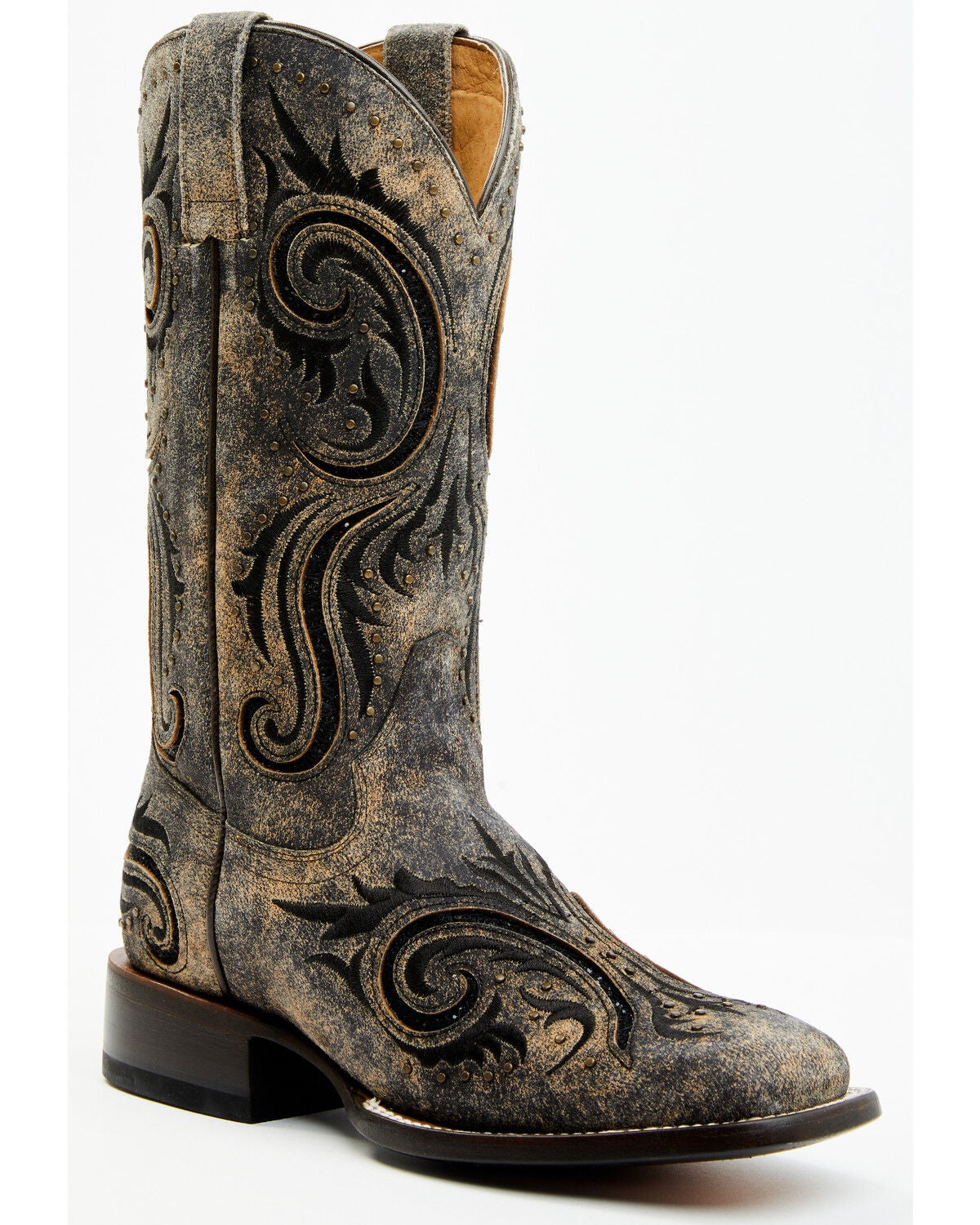 Shyanne Women's Glenna Western Boots - Broad Square Toe, Brown, hi-res